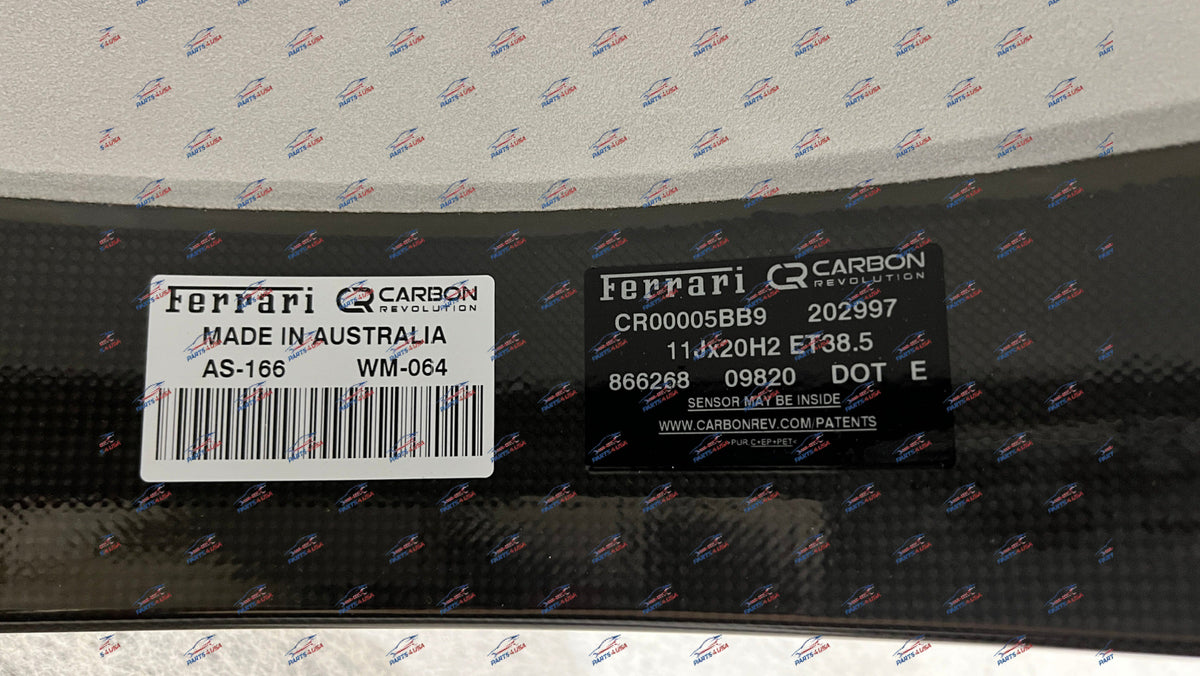 Ferrari 488 Pista Carbon Fiber Wheels Set Part Number: 866267