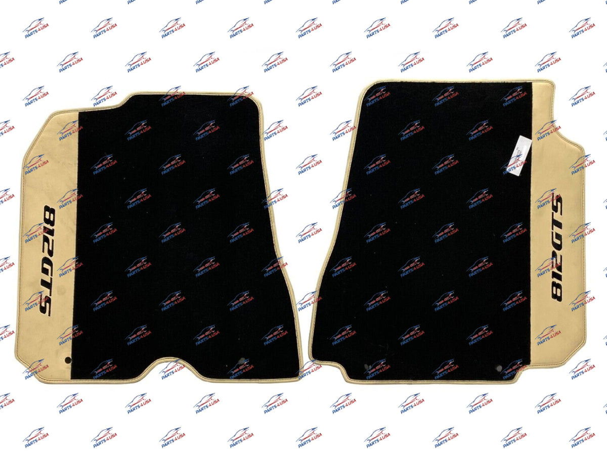 Ferrari 812 GTS original floor mats Black Camel color OEM, - Floor mat