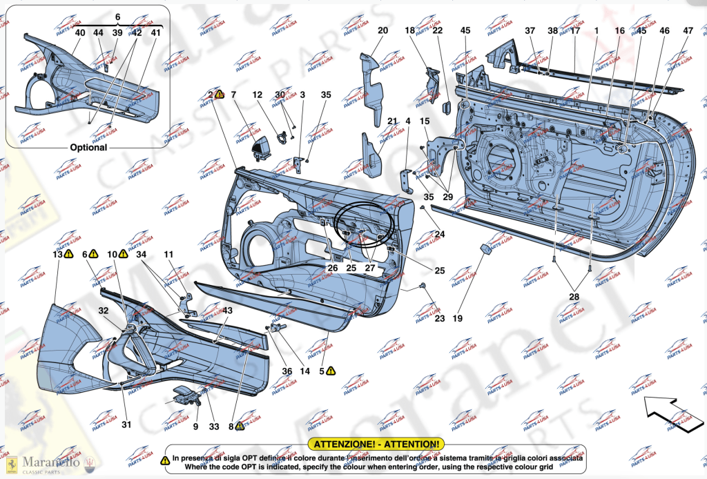 Ferrari 812 Superfast Compl. Rh Internal Medalli Oem Part Number: 88032312 Interior
