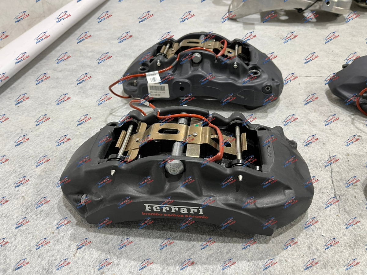 Ferrari California Brake Set Caliper And Brake Pads Of 4 Oem Part