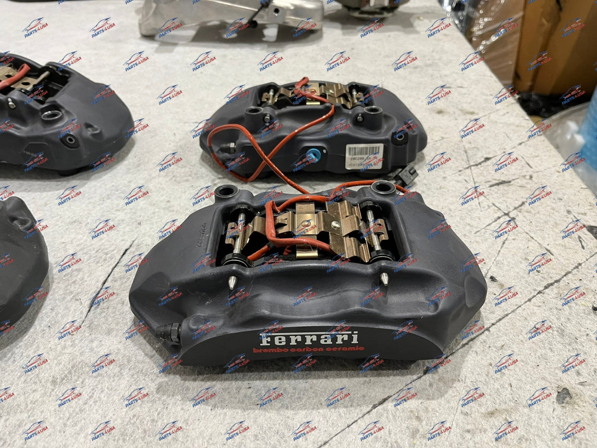 Ferrari California Brake Set Caliper And Brake Pads Of 4 Oem Part