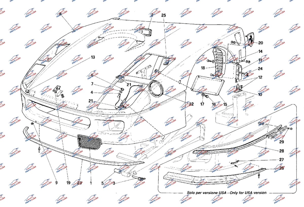 Ferrari F40 Lock Set OEM Part number: 62760000 - Lock set