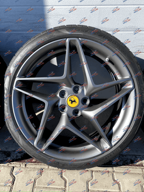 Ferrari F8 Wheels Set 20 Inch Forged Matte Corsa Gray Oem Part Number: 861244 Wheels