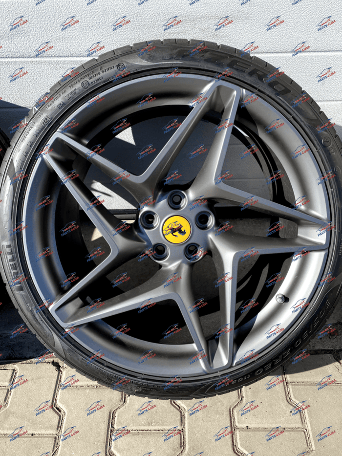 Ferrari F8 wheels set 20 inch Forged Matte Corsa Gray, OEM, Part numbe