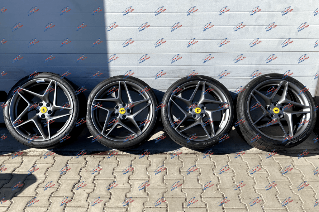 Ferrari F8 Wheels Set 20 Inch Forged Matte Corsa Gray Oem Part Number: 861244 Wheels