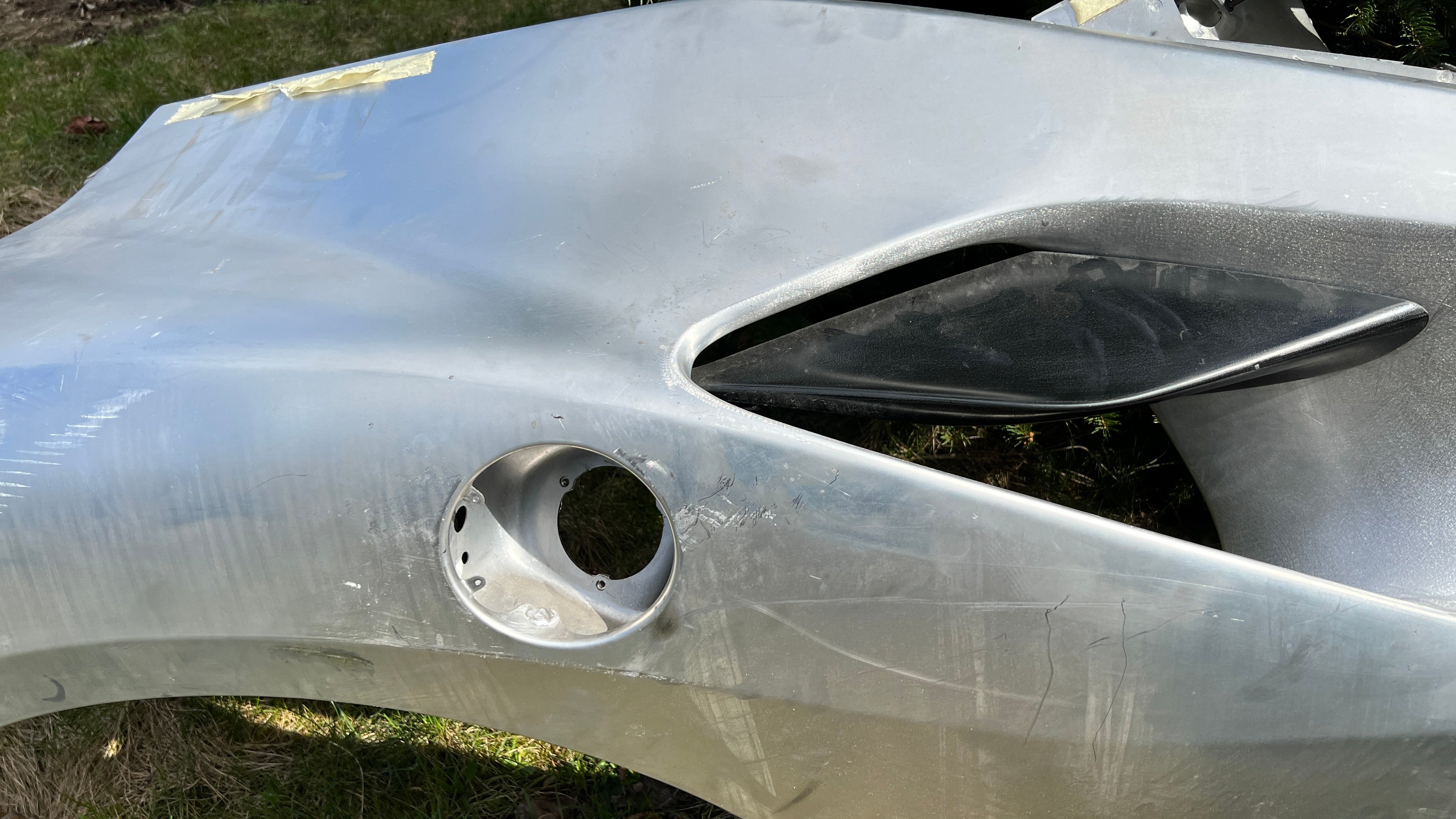 Ferrari F8 Tributo RH side panel with quarter panel, OEM, Part number: