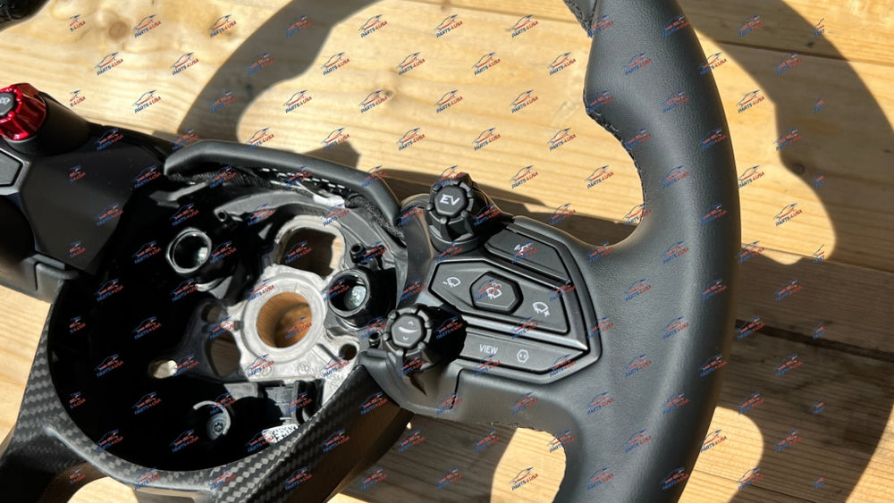 REVUELTO Steering wheel black Leather with carbon, OEM, Pa