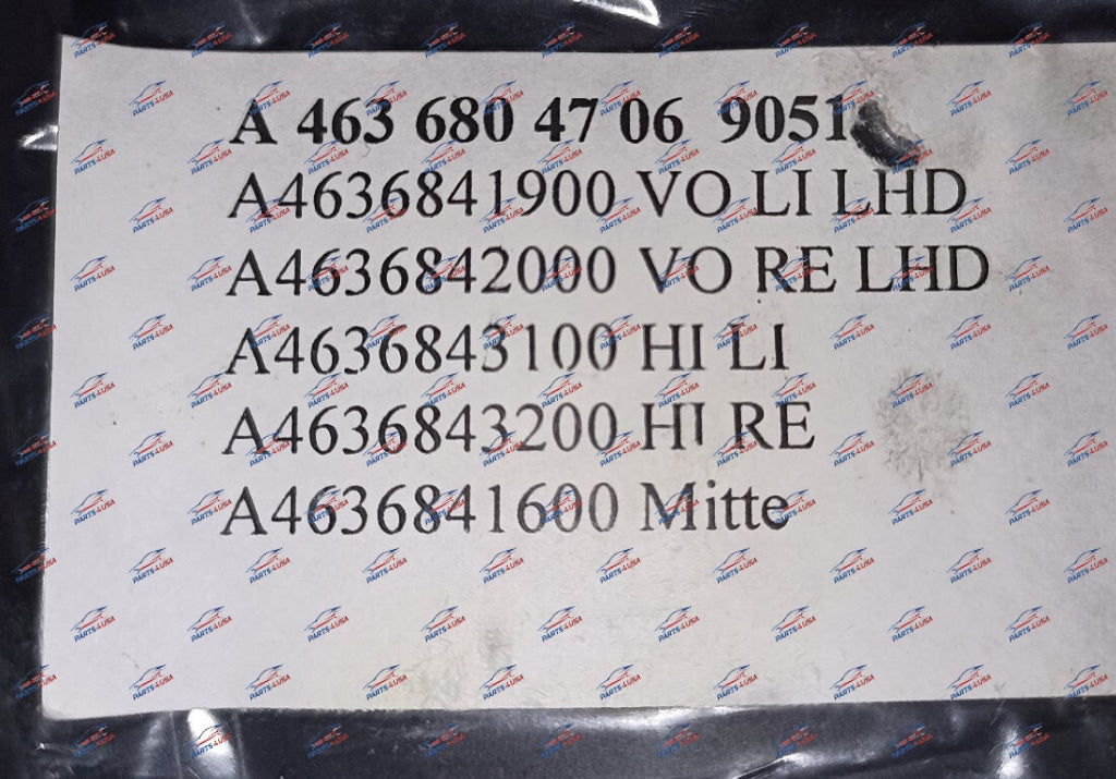 Mercedes Benz G Wagon Set Rubber Floor Matt Oem Part Number: A 463 680 47 06 9051 Floor Mat