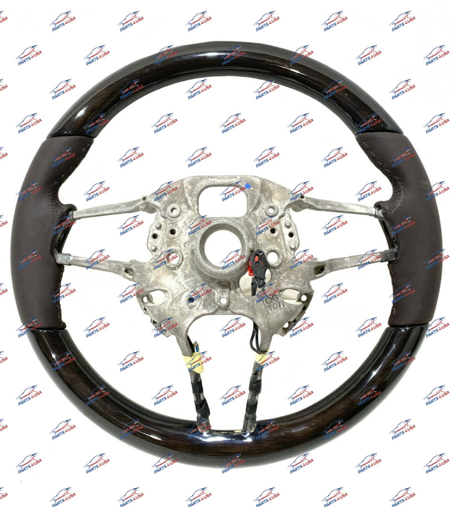 Porsche Panamera Cayenne Macan Leather Steering Wheel Oem