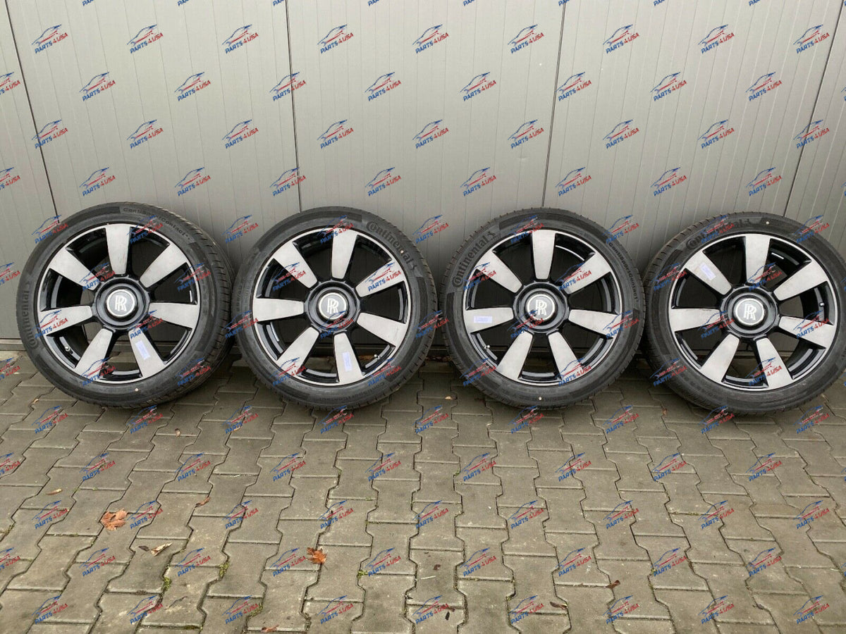 Rolls Royce Cullinan Wheels Set Black Polished 22 Inch