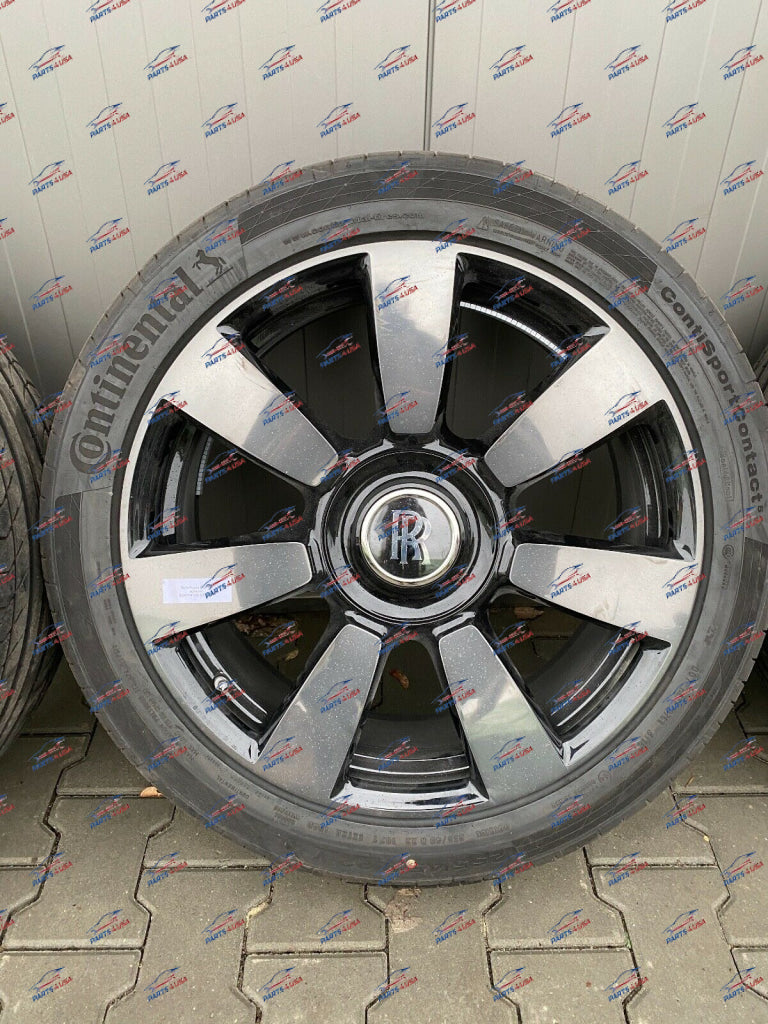 Rolls Royce Cullinan Wheels Set Black Polished 22 Inch