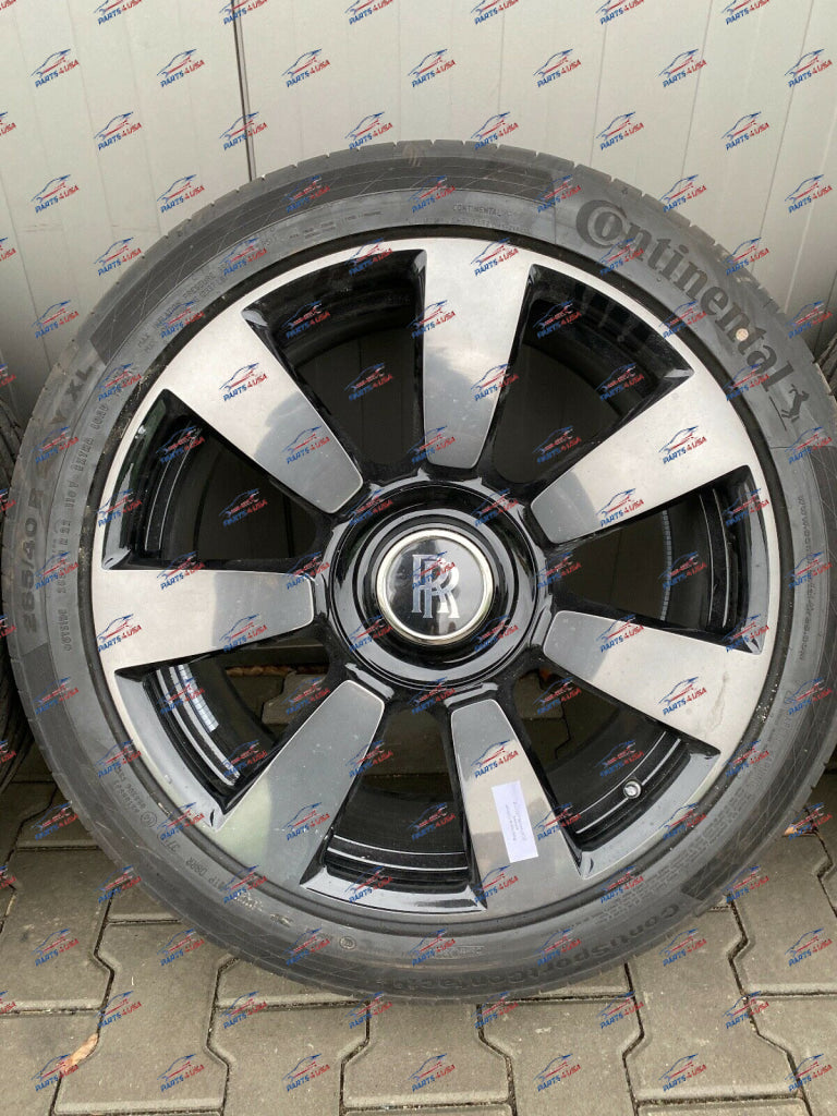 Rolls Royce Cullinan Wheels Set Black Polished 22 Inch