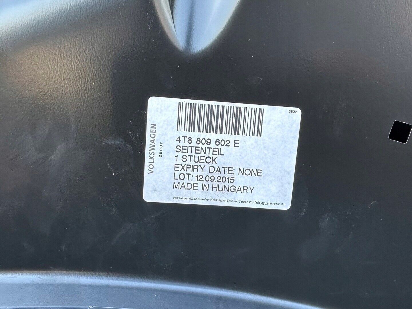 Lamborghini Huracan Quarter panel RH, OEM, Part number: 4T8809602E