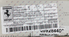 Ferrari 488 Pista Right Lateral Hatch Oem Part Number: 89284400