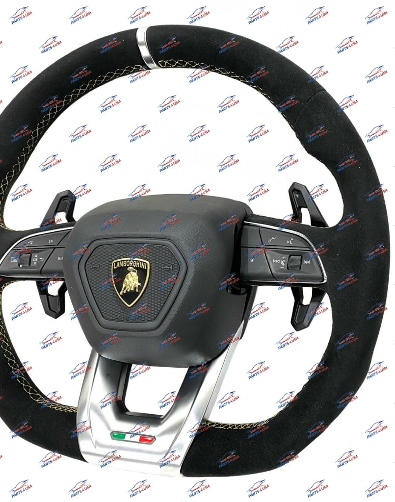 Lamborghini Urus Steering Wheel Suede With Yellow Stitching And Air Bag Oem