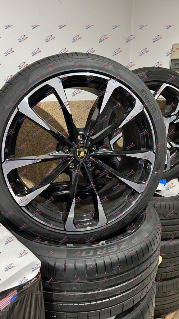 Lamborghini Urus Wheels And Tires Diamond Cut 23 Inch Oem Part