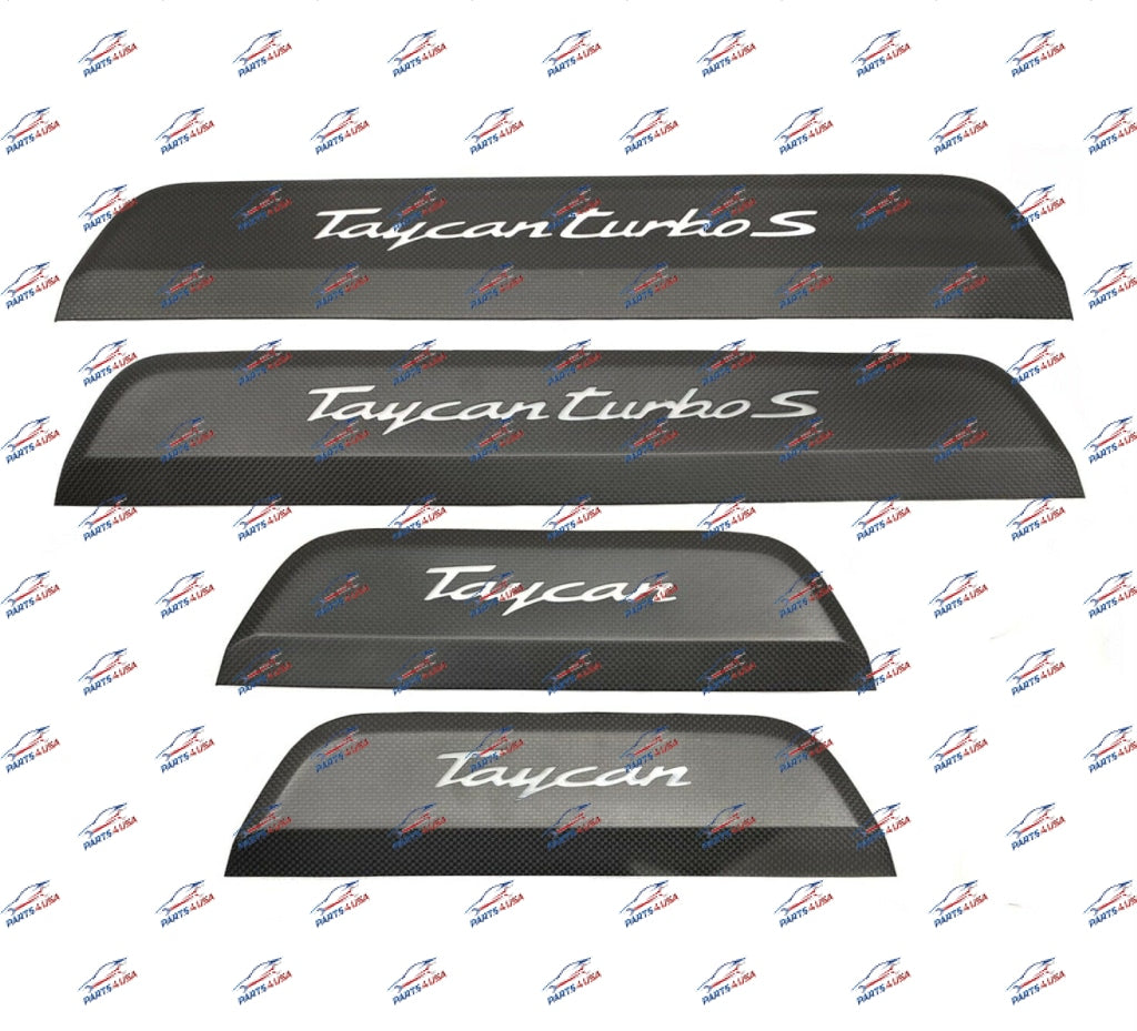 Porsche Taycan Turbo S Carbon Door Sill Kick Plate Part Number: P003206M04